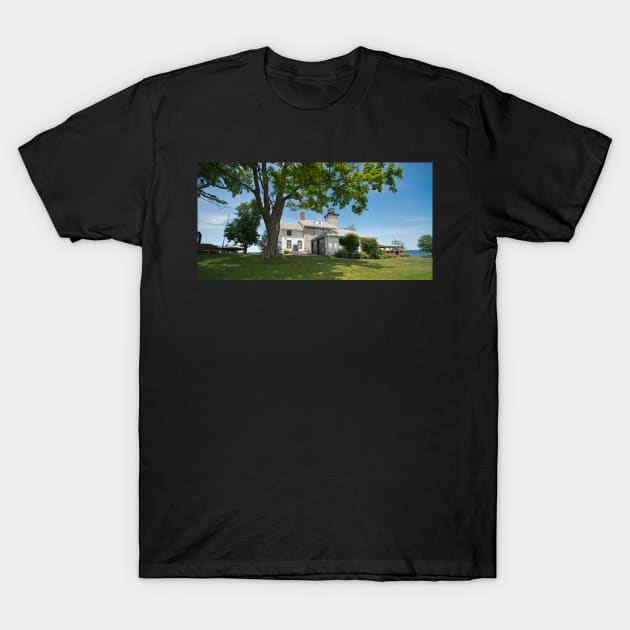 Sodus Point, NY USA Lighthouse Panorama T-Shirt by wolftinz